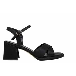 Z- ERBAY SANDALET - PLATFORM - 405 - SATEN-SİYAH