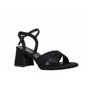Z- ERBAY SANDALET - PLATFORM - 405 - SATEN-SİYAH