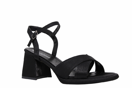 Z- ERBAY SANDALET - PLATFORM - 405 - SATEN-SİYAH