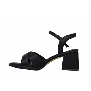 Z- ERBAY SANDALET - PLATFORM - 405 - SATEN-SİYAH