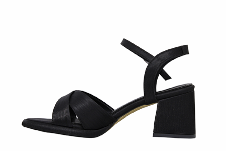 Z- ERBAY SANDALET - PLATFORM - 405 - SATEN-SİYAH