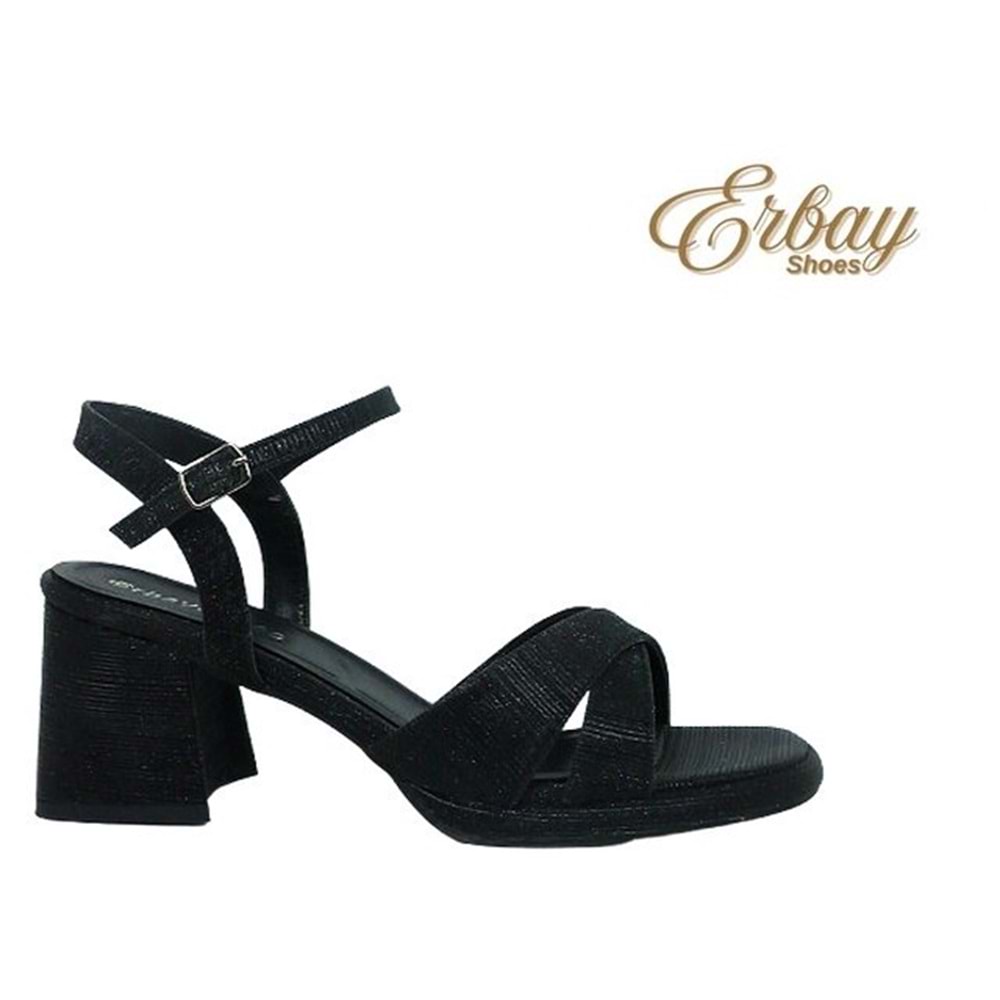 Z- ERBAY SANDALET - PLATFORM - 405 - SİMLİ-SİYAH