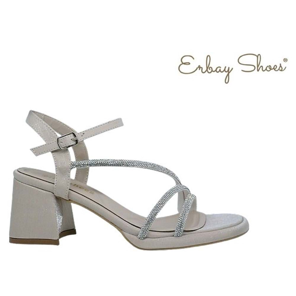 Z- ERBAY SANDALET - PLATFORM - 488 - SATEN-BEJ