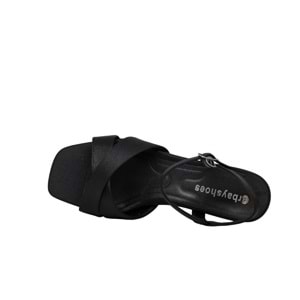 Z- ERBAY SANDALET - PLATFORM - 508 - SATEN-SİYAH
