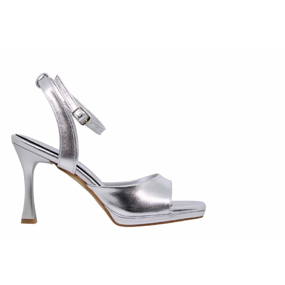 Z- ERBAY SANDALET - PLATFORM - 603 - CİLT-GÜMÜŞ