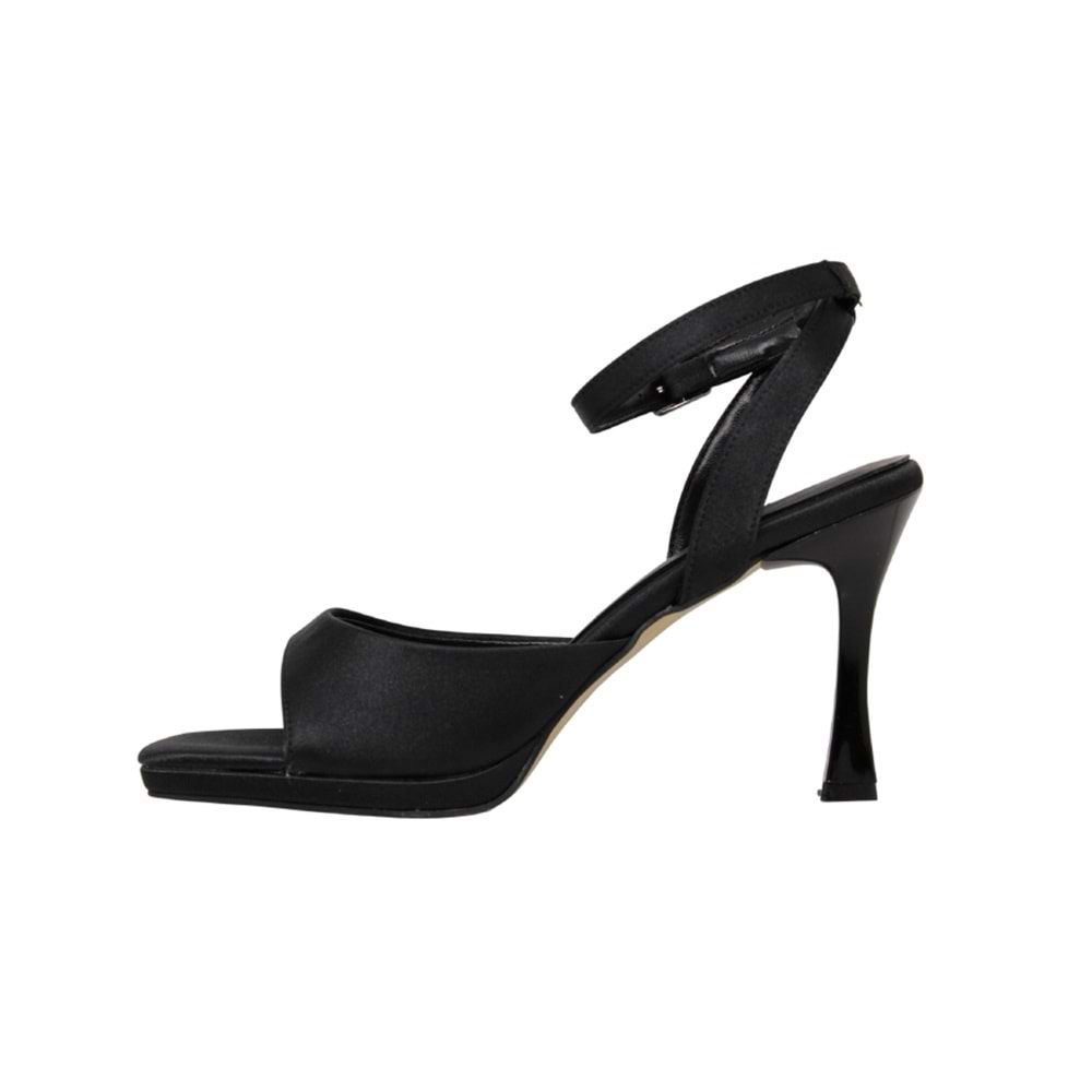 Z- ERBAY SANDALET - PLATFORM - 603 - SATEN-SİYAH
