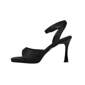 Z- ERBAY SANDALET - PLATFORM - 603 - SATEN-SİYAH