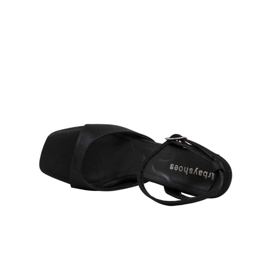 Z- ERBAY SANDALET - PLATFORM - 603 - SATEN-SİYAH