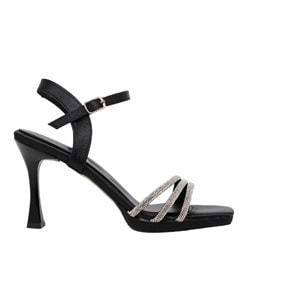 Z- ERBAY SANDALET - PLATFORM - 684 - SATEN-SİYAH