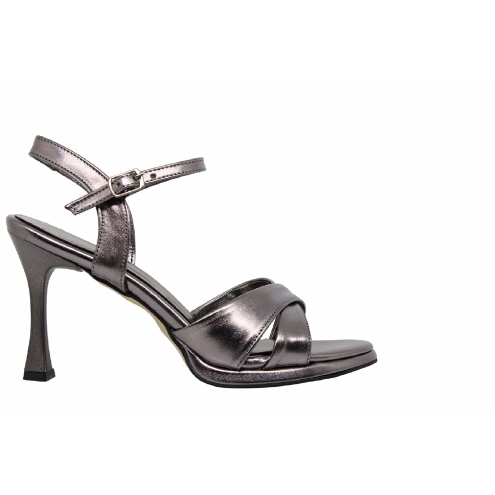 Z- ERBAY SANDALET - PLATFORM - 708 - CİLT-PLATİN