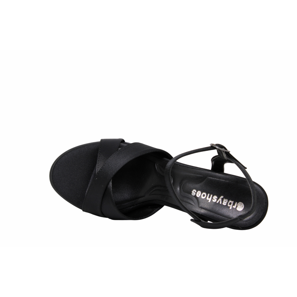 Z- ERBAY SANDALET - PLATFORM - 708 - SATEN-SİYAH
