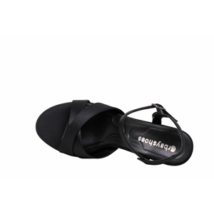 Z- ERBAY SANDALET - PLATFORM - 708 - SATEN-SİYAH