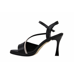 Z- ERBAY SANDALET - PLATFORM - 741 - SATEN-SİYAH