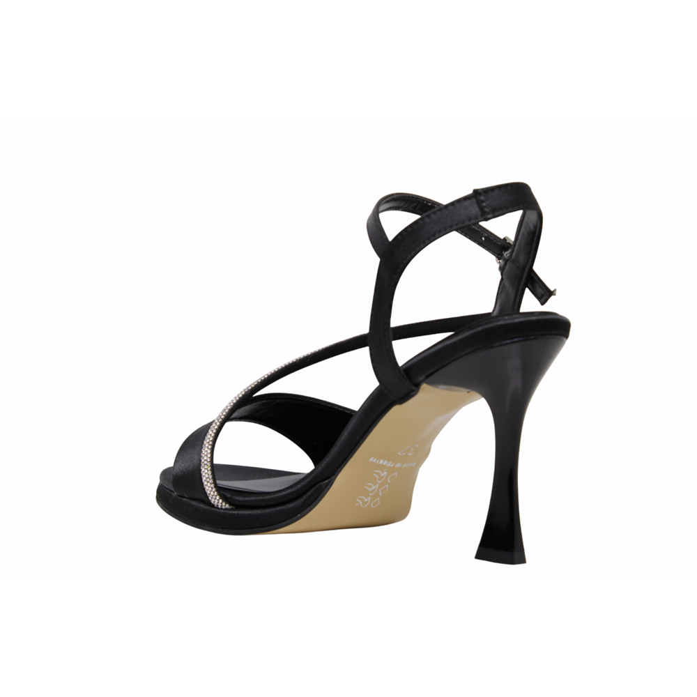 Z- ERBAY SANDALET - PLATFORM - 741 - SATEN-SİYAH