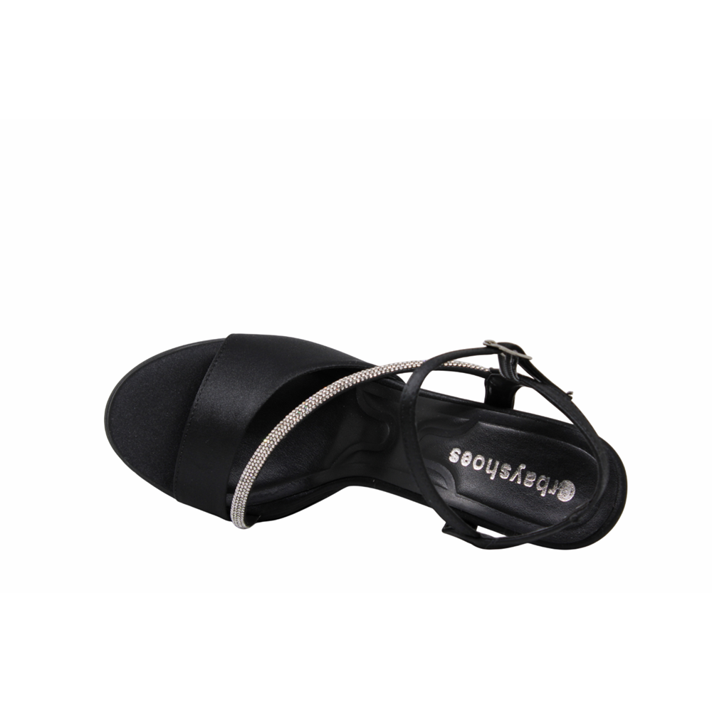 Z- ERBAY SANDALET - PLATFORM - 741 - SATEN-SİYAH