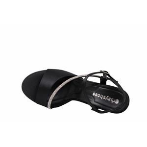 Z- ERBAY SANDALET - PLATFORM - 741 - SATEN-SİYAH