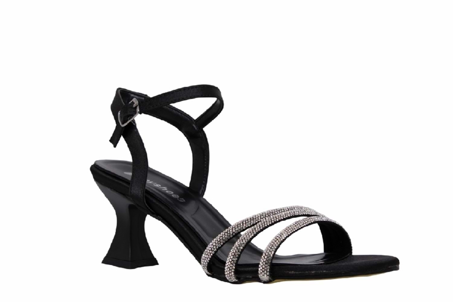 Z- ERBAY SANDALET - KADEH TOPUK - 284 - SATEN-SİYAH
