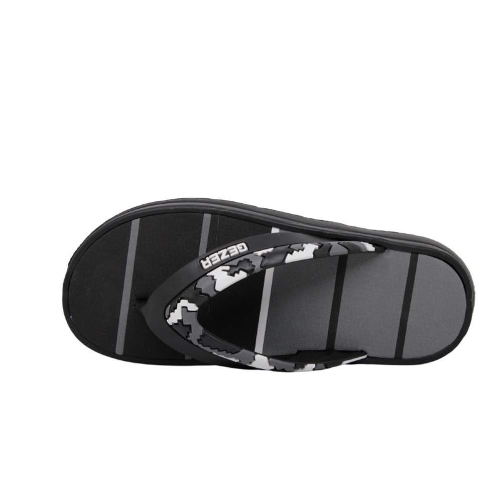 M- GEZER TERLİK EVA - 15201 - SİYAH-GRİ