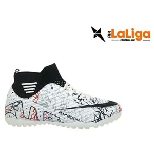 F- AIR LALİGA H.SAHA - 565 - ÇORAPLI - BEYAZ-SİYAH-DESENLİ