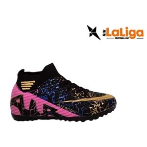 F- AIR LALİGA H.SAHA - 565 - ÇORAPLI - SİYAH-ALTIN-DSL-28-32