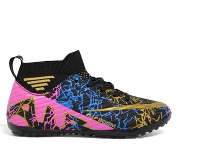 F- AIR LALİGA H.SAHA - 565 - ÇORAPLI - SİYAH-ALTIN-DESENLİ