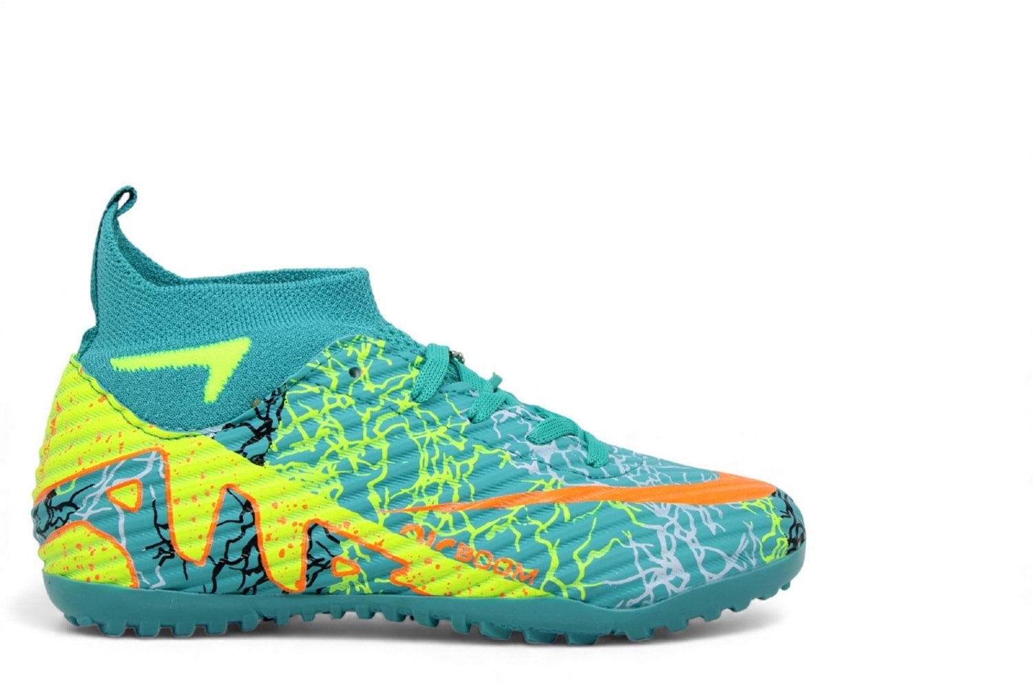 F- AIR LALİGA H.SAHA - 600 - ÇORAPLI - TURKUAZ-SARI-DESENLİ