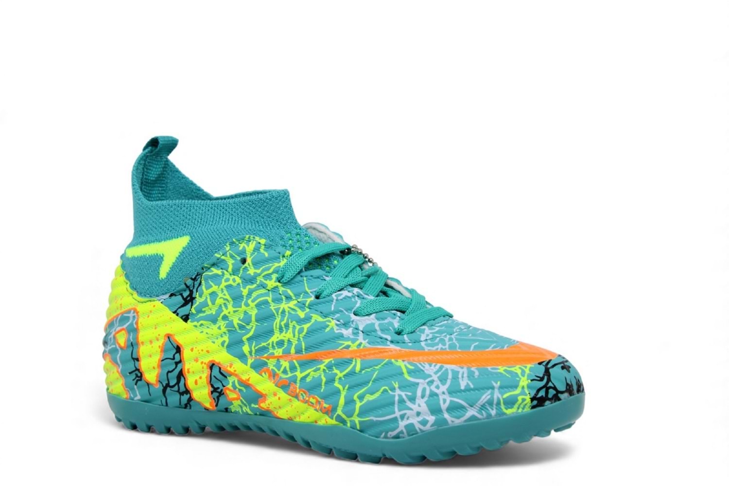 F- AIR LALİGA H.SAHA - 600 - ÇORAPLI - TURKUAZ-SARI-DESENLİ