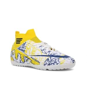 G- AIR LALİGA H.SAHA - 565 - ÇORAPLI - BEYAZ-SARI-DESENLİ