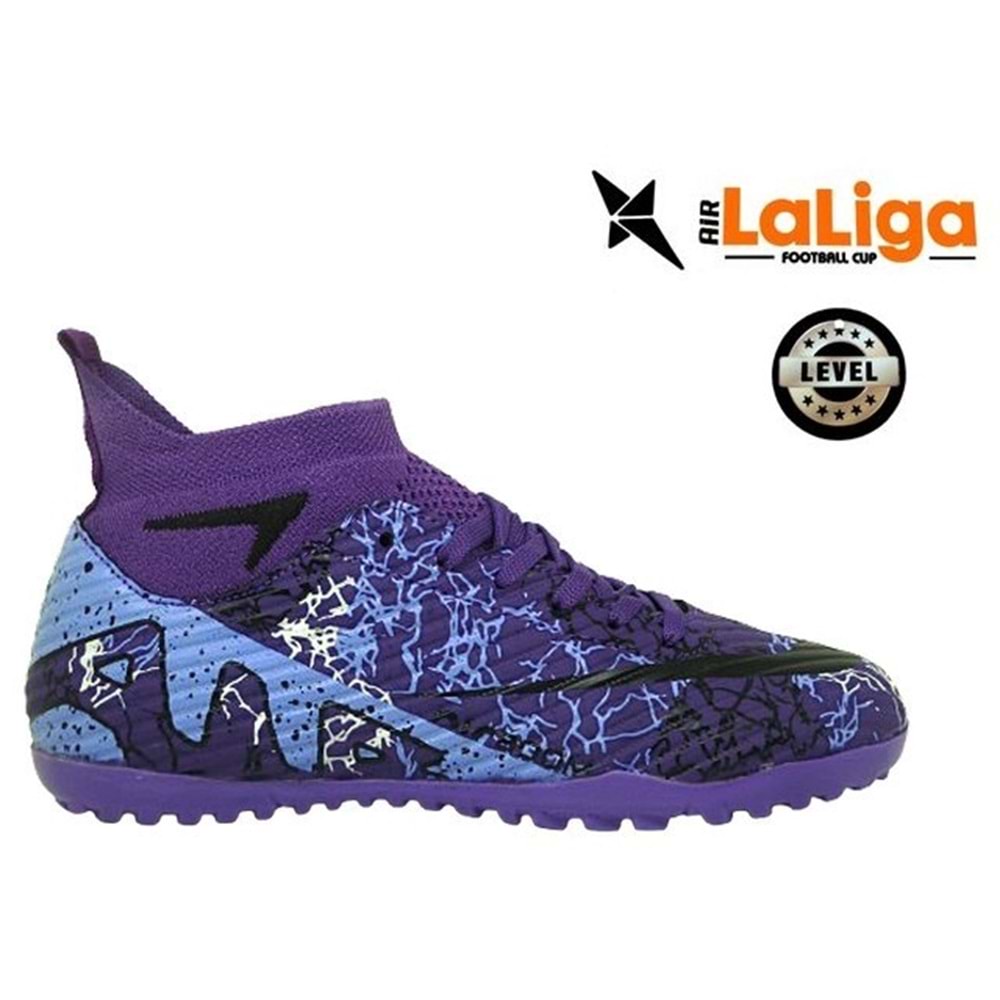 G- AIR LALİGA H.SAHA - 600 - ÇORAPLI - MOR-SİYAH-DESENLİ