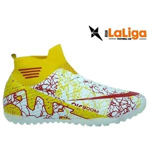 M- AIR LALİGA H.SAHA - 565 - ÇORAPLI - BEYAZ-KIRMIZI-DESENLİ