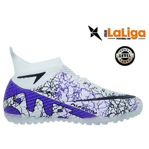 M- AIR LALİGA H.SAHA - 600 - ÇORAPLI - BEYAZ-MOR-DESENLİ
