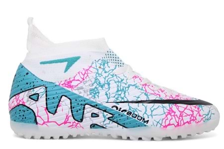 M- AIR LALİGA H.SAHA - 600 - ÇORAPLI - BEYAZ-TURKUAZ-DESENLİ