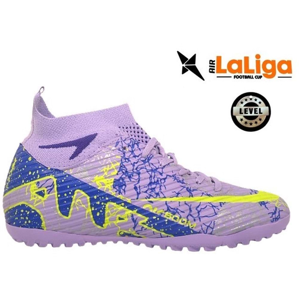 M- AIR LALİGA H.SAHA - 600 - ÇORAPLI - LİLA-MOR-DESENLİ