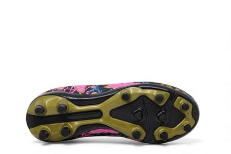 F- AIR LALİGA KRAMPON - 565 - ÇORAPLI - SİYAH-ALTIN-DSL-28-32