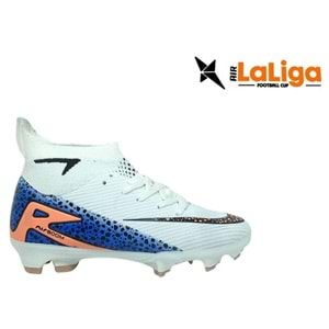 F- AIR LALİGA KRAMPON - 610 - ÇORAPLI - BEYAZ-SİYAH