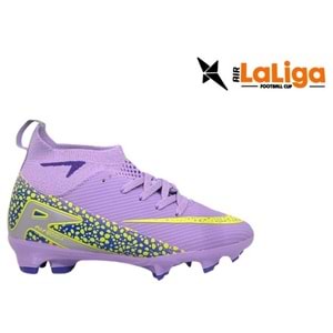 F- AIR LALİGA KRAMPON - 610 - ÇORAPLI - LİLA-SARI