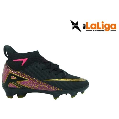 F- AIR LALİGA KRAMPON - 610 - ÇORAPLI - SİYAH-ALTIN