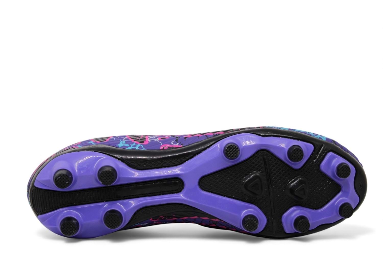 G- AIR LALİGA KRAMPON - 600 - ÇORAPLI - MOR-FUJYA-DESENLİ