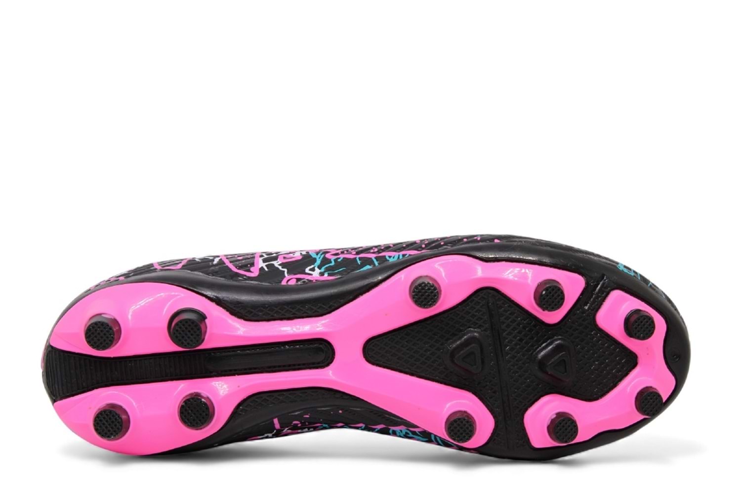 G- AIR LALİGA KRAMPON - 600 - ÇORAPLI - SİYAH-FUJYA-DESENLİ