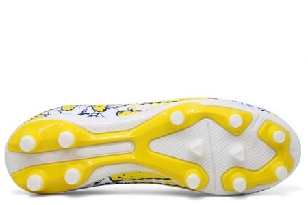 M- AIR LALİGA KRAMPON - 565 - ÇORAPLI - BEYAZ-SARI-DESENLİ