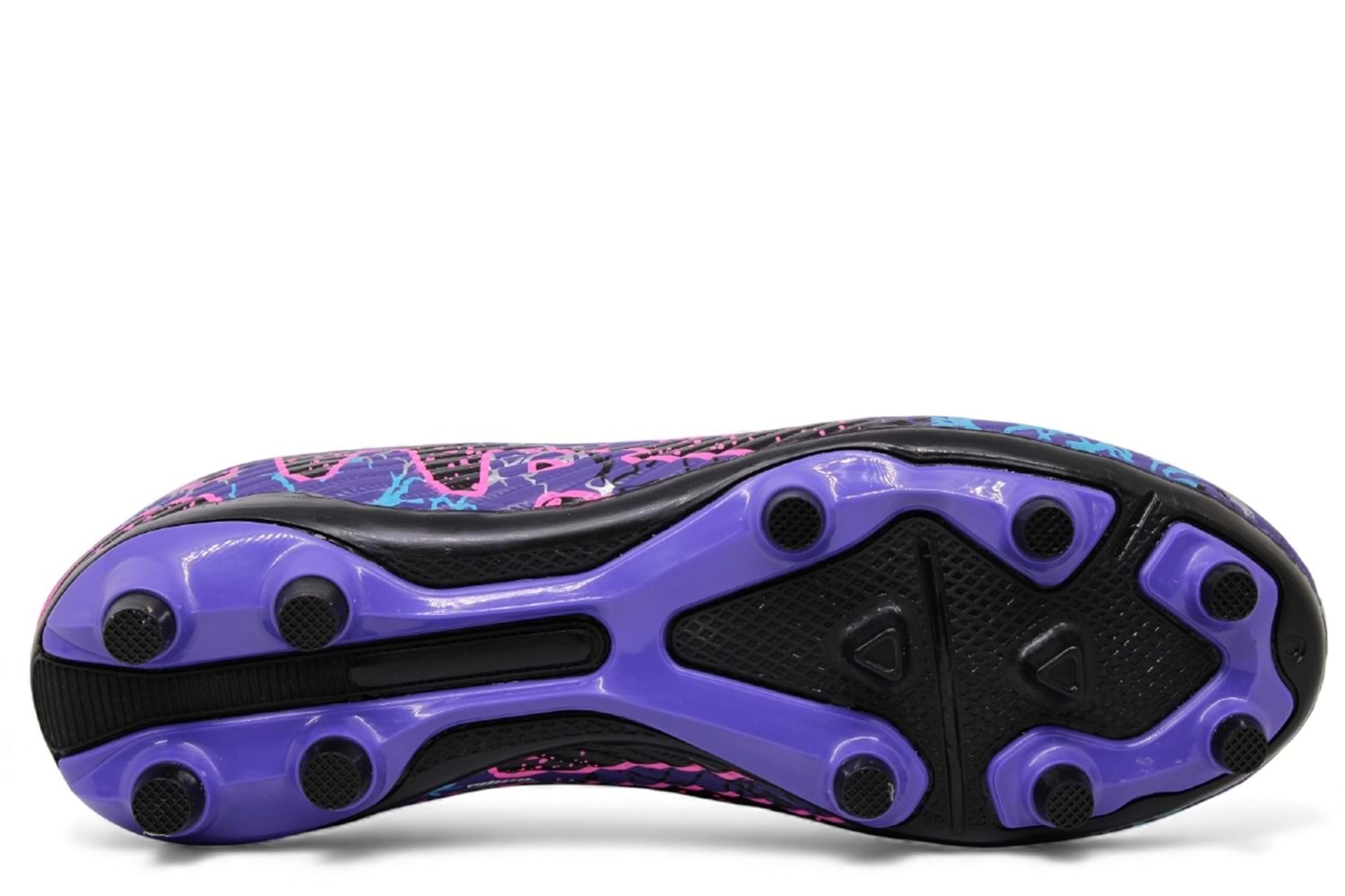 M- AIR LALİGA KRAMPON - 600 - ÇORAPLI - MOR-FUJYA-DESENLİ