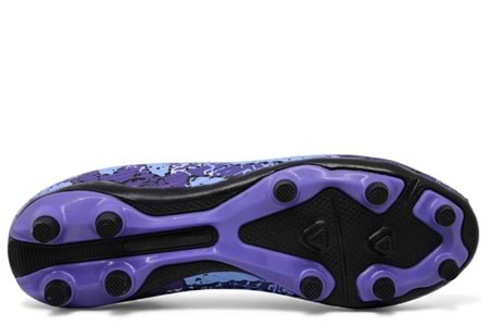 M- AIR LALİGA KRAMPON - 600 - ÇORAPLI - MOR-SİYAH-DESENLİ