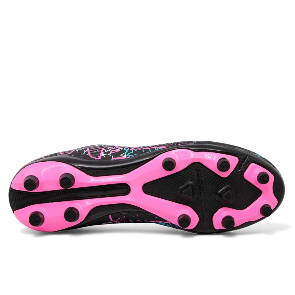 M- AIR LALİGA KRAMPON - 600 - ÇORAPLI - SİYAH-FUJYA-DESENLİ