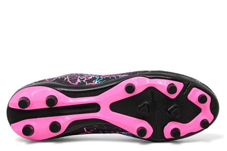 M- AIR LALİGA KRAMPON - 600 - ÇORAPLI - SİYAH-FUJYA-DESENLİ