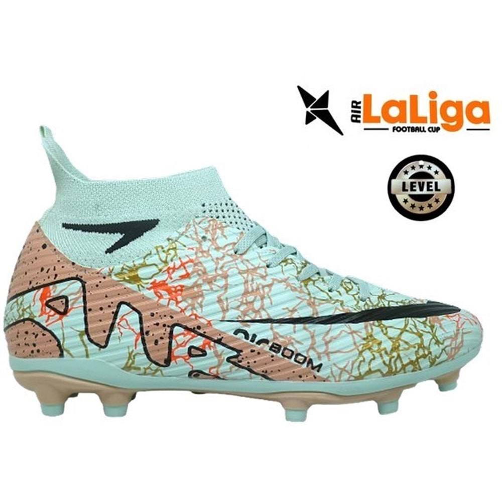 M- AIR LALİGA KRAMPON - 600 - ÇORAPLI - SU-YEŞİLİ-SİYAH-DESENLİ