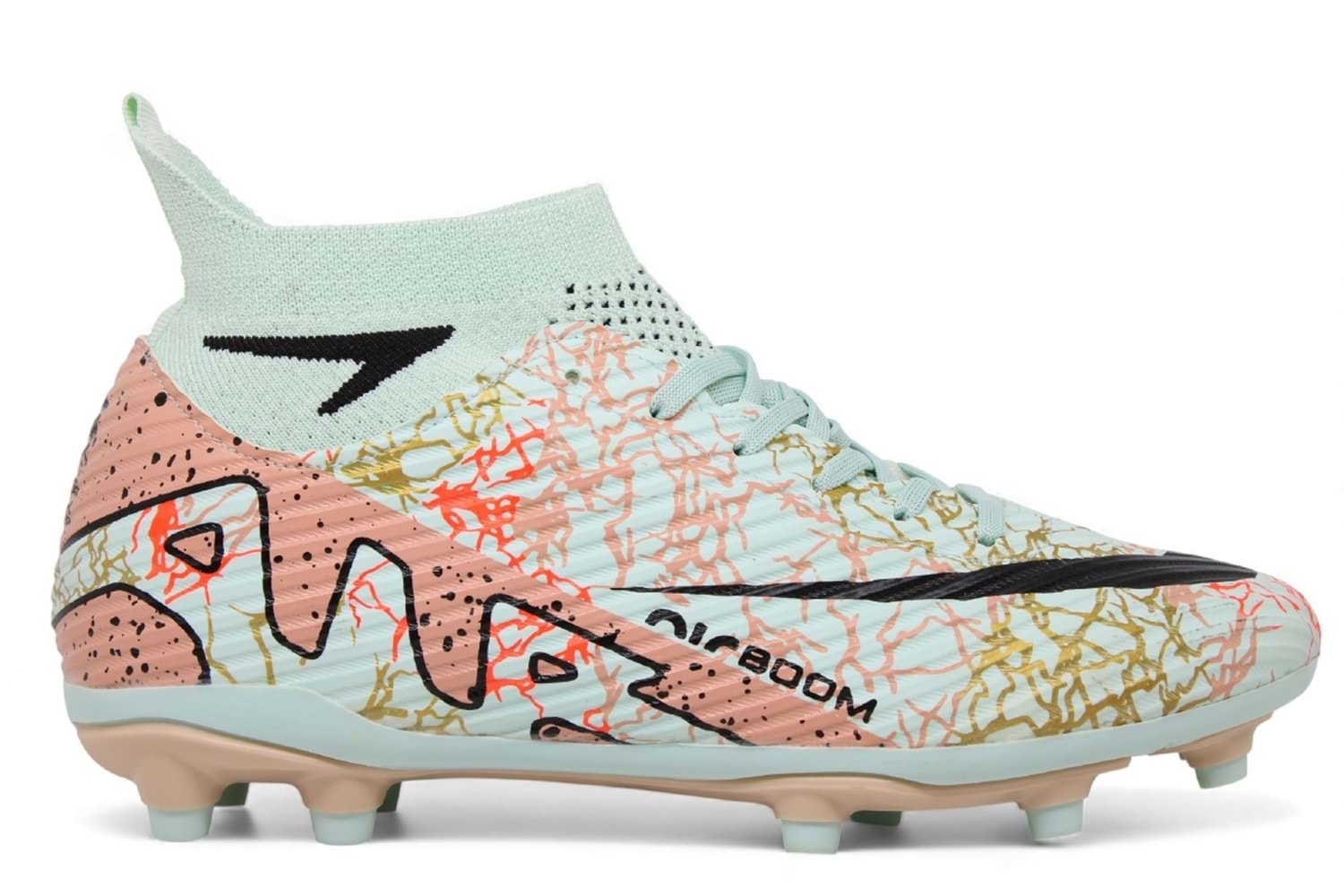 M- AIR LALİGA KRAMPON - 600 - ÇORAPLI - SU-YEŞİLİ-SİYAH-DESENLİ