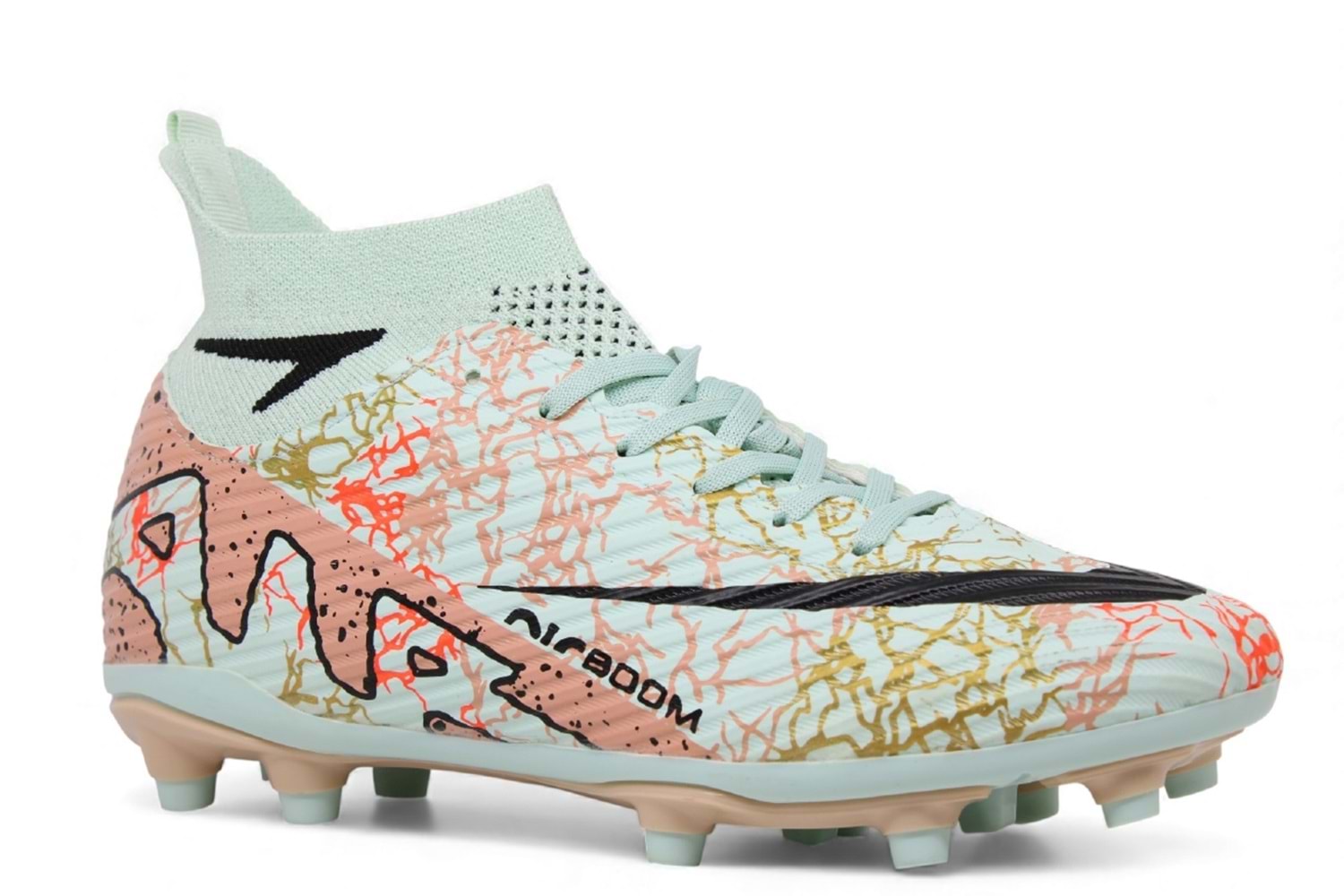 M- AIR LALİGA KRAMPON - 600 - ÇORAPLI - SU-YEŞİLİ-SİYAH-DESENLİ