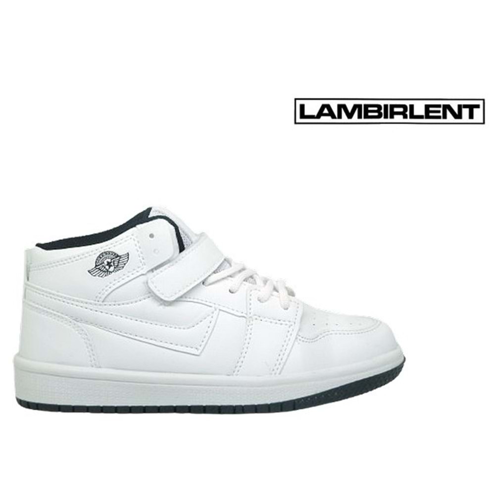 F- LAMBIRLENT SPOR BASKET - 8070-1 - BEYAZ-BEYAZ-SİYAH