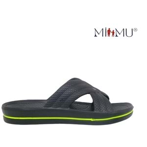 G- MİMU EVA TERLİK - 1146 - ÇAPRAZ - SİYAH-YEŞİL