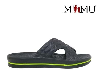 G- MİMU EVA TERLİK - 1146 - ÇAPRAZ - SİYAH-YEŞİL